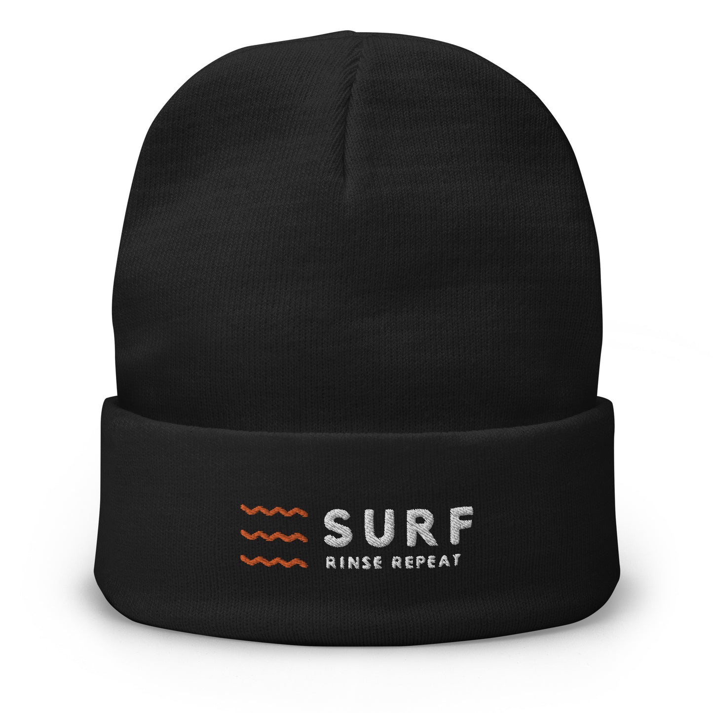 Surf Rinse Repeat Logo Embroidered Beanie