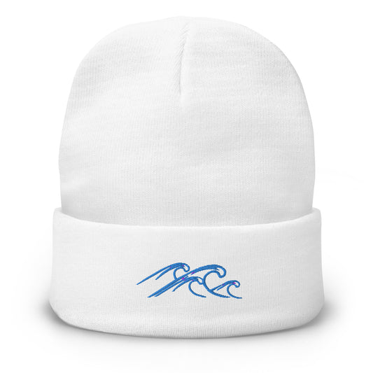 Waves Embroidered Beanie